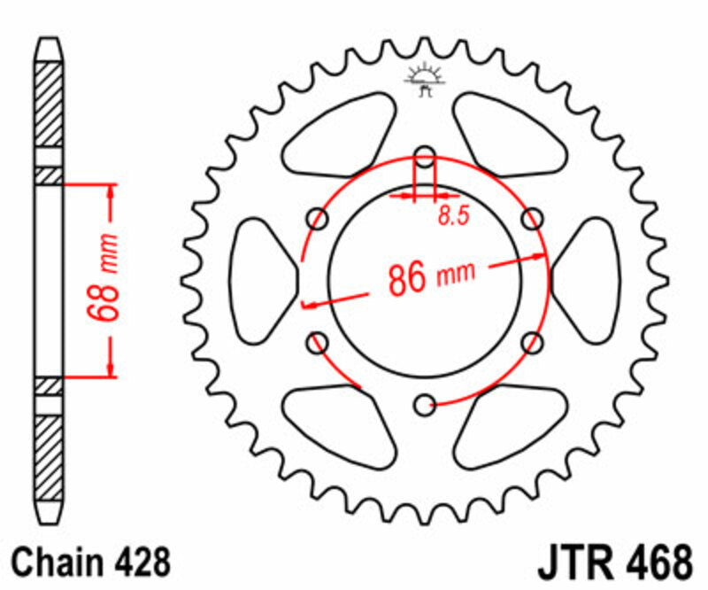 Roata dintata JT SPROCKETS JTR468.46 