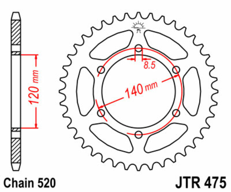 Roata dintata JT SPROCKETS JTR475.40 