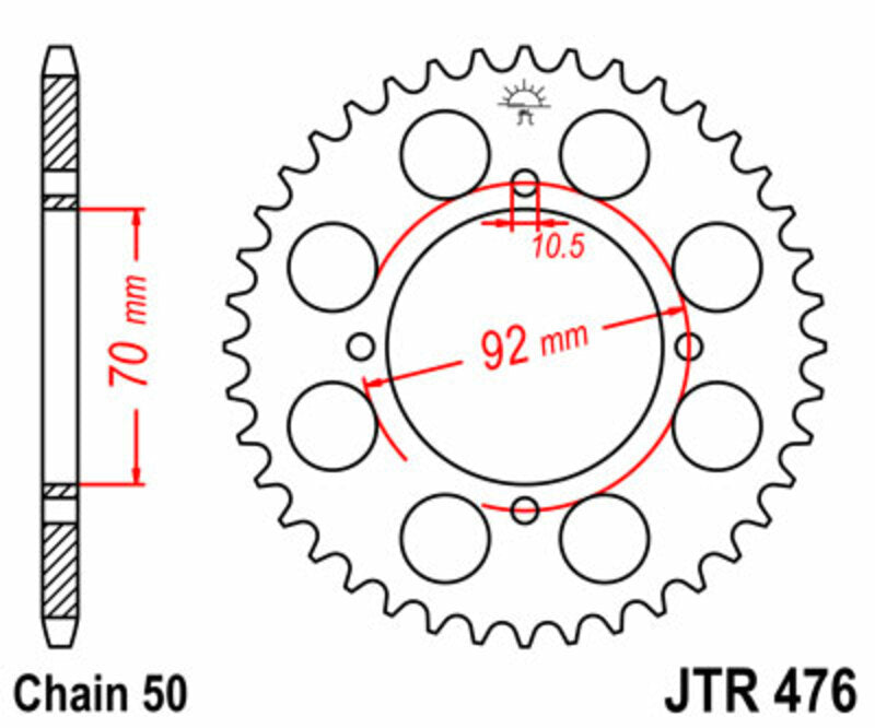 Roata dintata JT SPROCKETS JTR476.45 