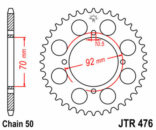 Roata dintata JT SPROCKETS JTR476.45 