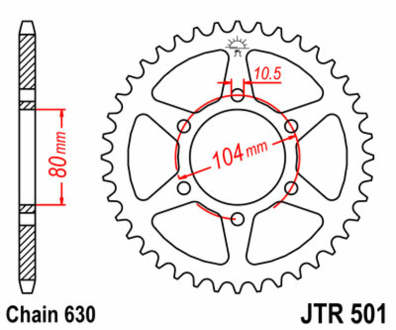 Roata dintata JT SPROCKETS JTR501.35 