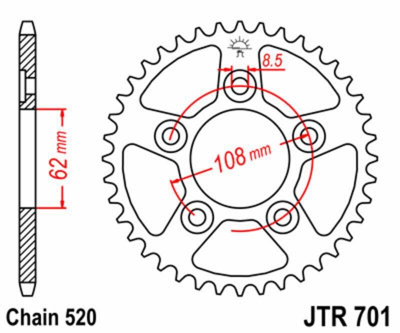 Roata dintata JT SPROCKETS JTR701.42 
