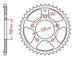 Roata dintata JT SPROCKETS JTR702.44 