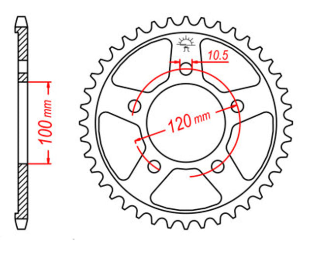 Roata dintata JT SPROCKETS JTR702.44 