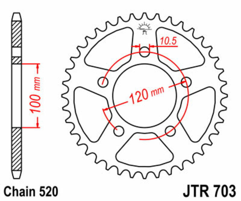 Roata dintata JT SPROCKETS JTR703.40 