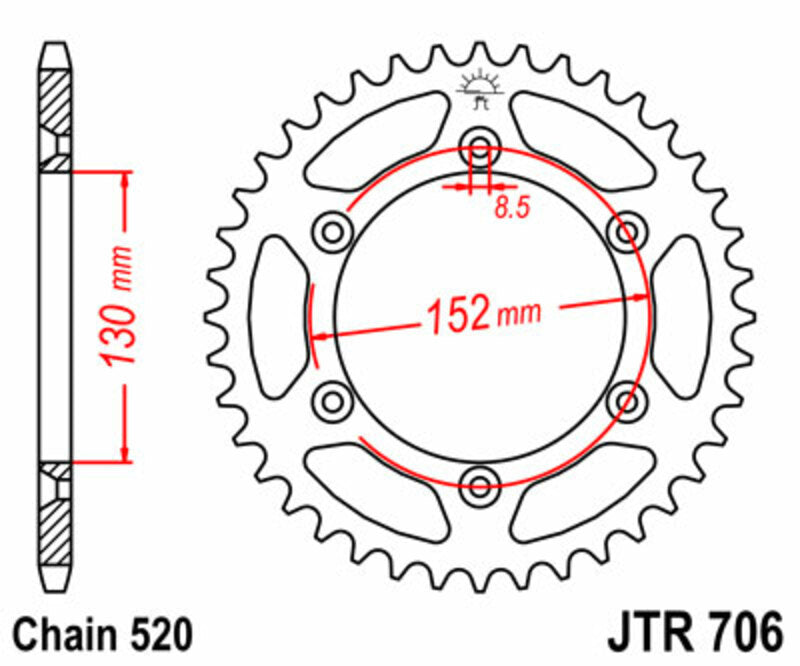 Roata dintata JT SPROCKETS JTR706.48 