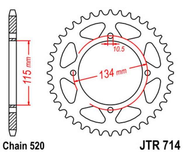 Roata dintata JT SPROCKETS JTR714.50 