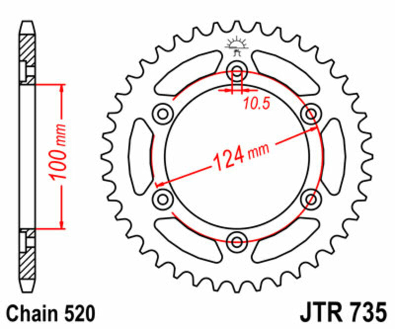 Roata dintata JT SPROCKETS JTR735.37 