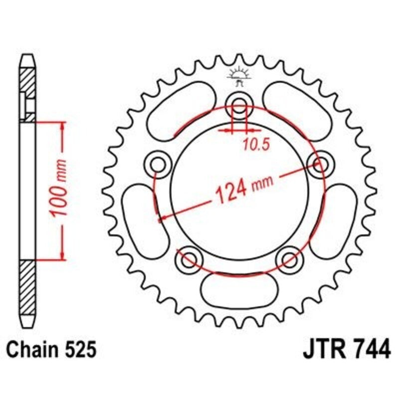 Roata dintata JT SPROCKETS JTR744.38 