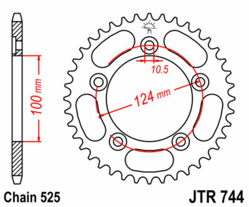 Roata dintata JT SPROCKETS JTR744.39 