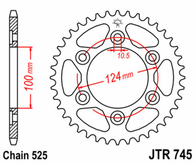 Roata dintata JT SPROCKETS JTR745.37 