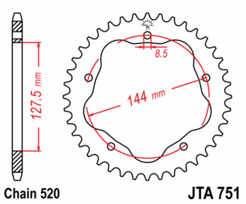 Roata dintata JT SPROCKETS JTR751.42 