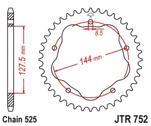 Roata dintata JT SPROCKETS JTR752.36 