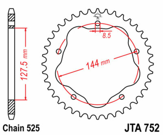Roata dintata JT SPROCKETS JTR752.42 