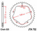 Roata dintata JT SPROCKETS JTR752.42 