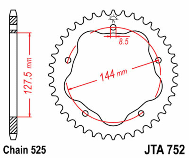 Roata dintata JT SPROCKETS JTR752.42 