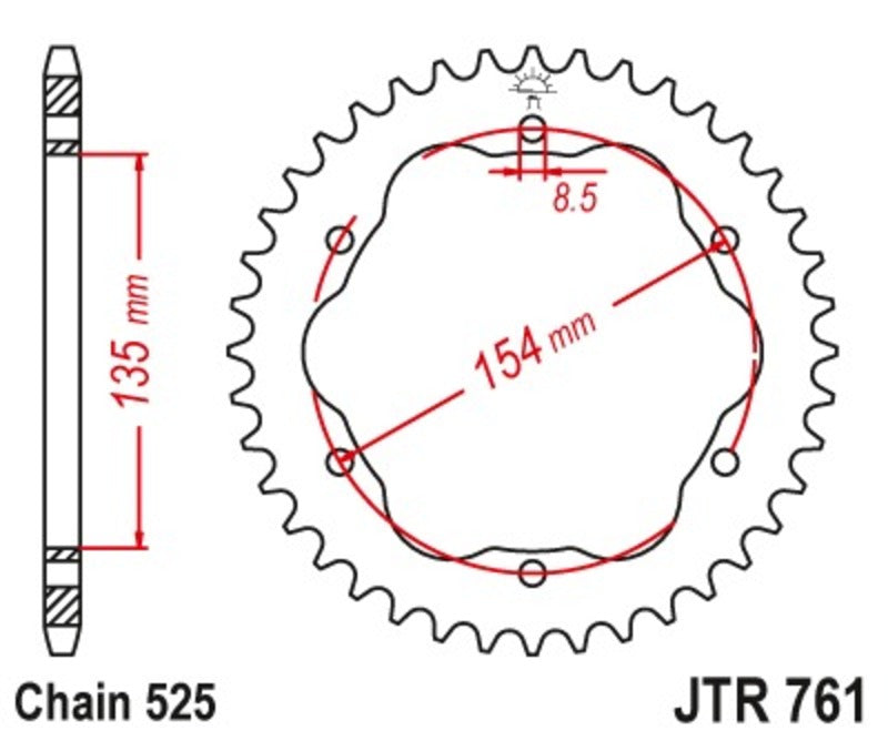 Roata dintata JT SPROCKETS JTR761.39 