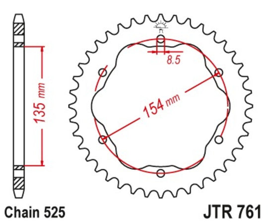 Roata dintata JT SPROCKETS JTR761.41 