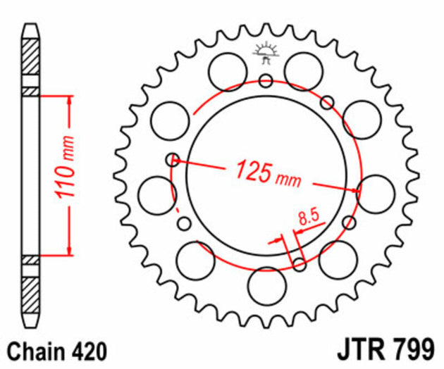 Roata dintata JT SPROCKETS JTR799.50 
