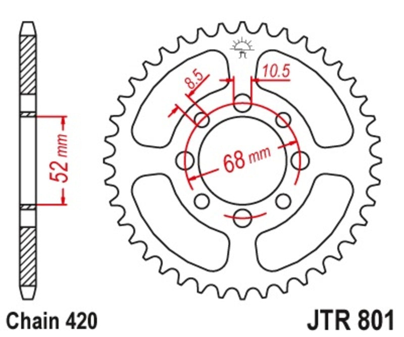 Roata dintata JT SPROCKETS JTR801.30 