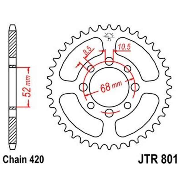 Roata dintata JT SPROCKETS JTR801.51 