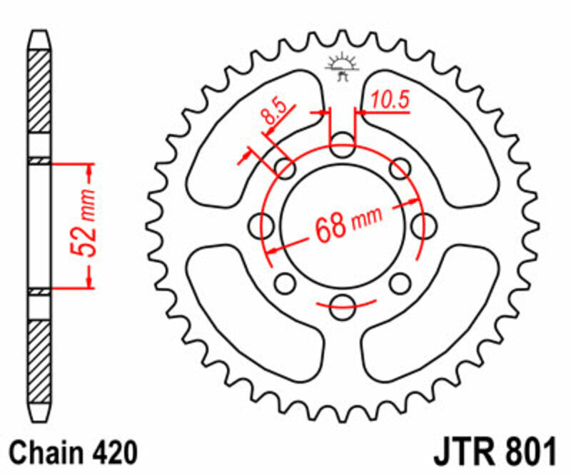 Roata dintata JT SPROCKETS JTR801.33 