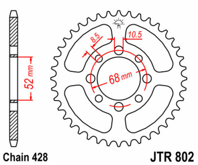Roata dintata JT SPROCKETS JTR802.34 