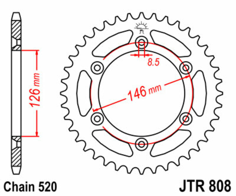 Roata dintata JT SPROCKETS JTR808.43 