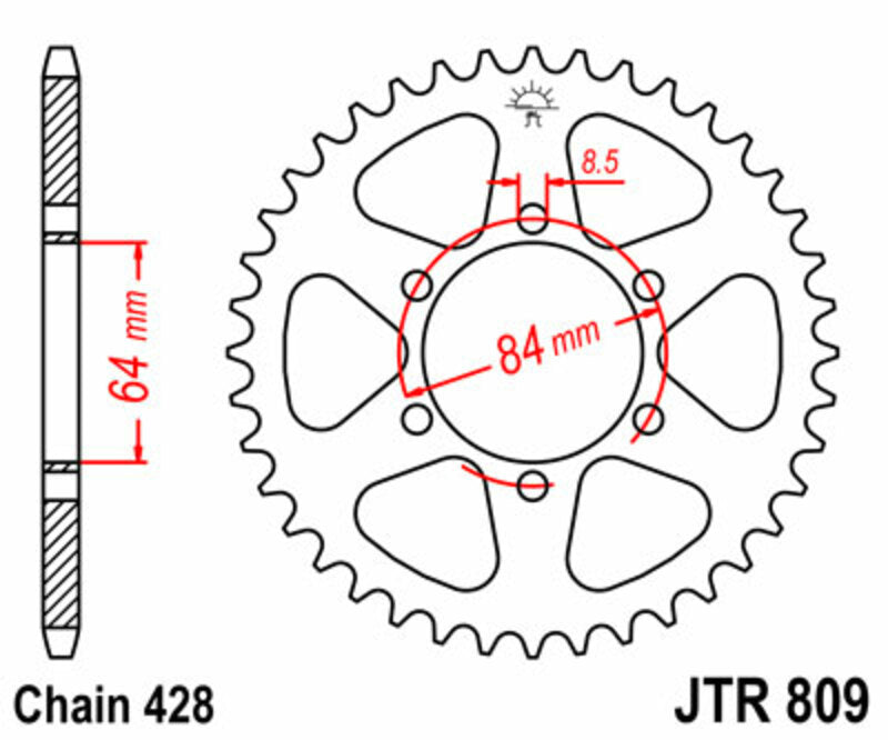 Roata dintata JT SPROCKETS JTR809.53 