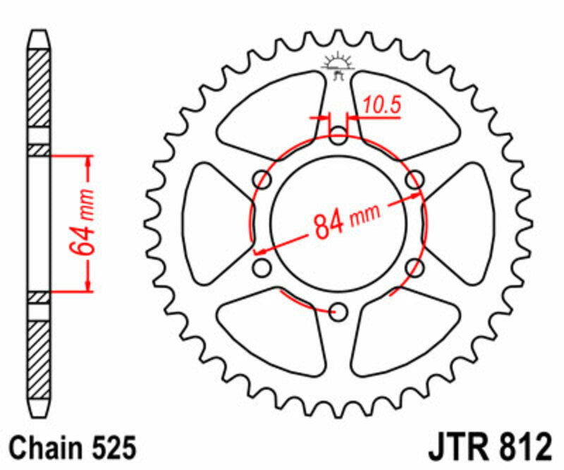 Roata dintata JT SPROCKETS JTR812.41 