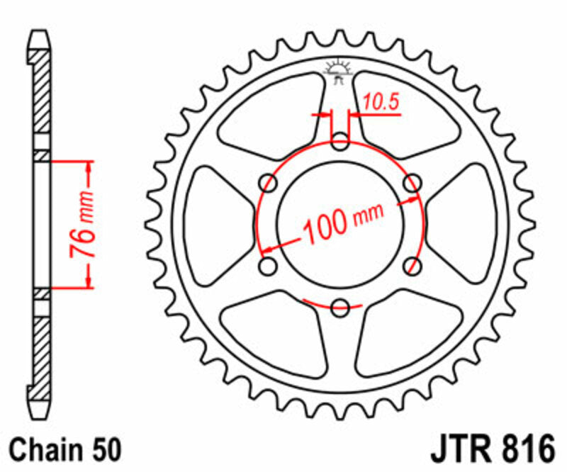Roata dintata JT SPROCKETS JTR816.52 