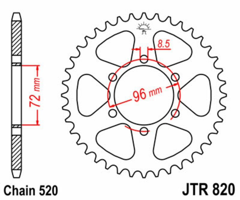 Roata dintata JT SPROCKETS JTR820.42 