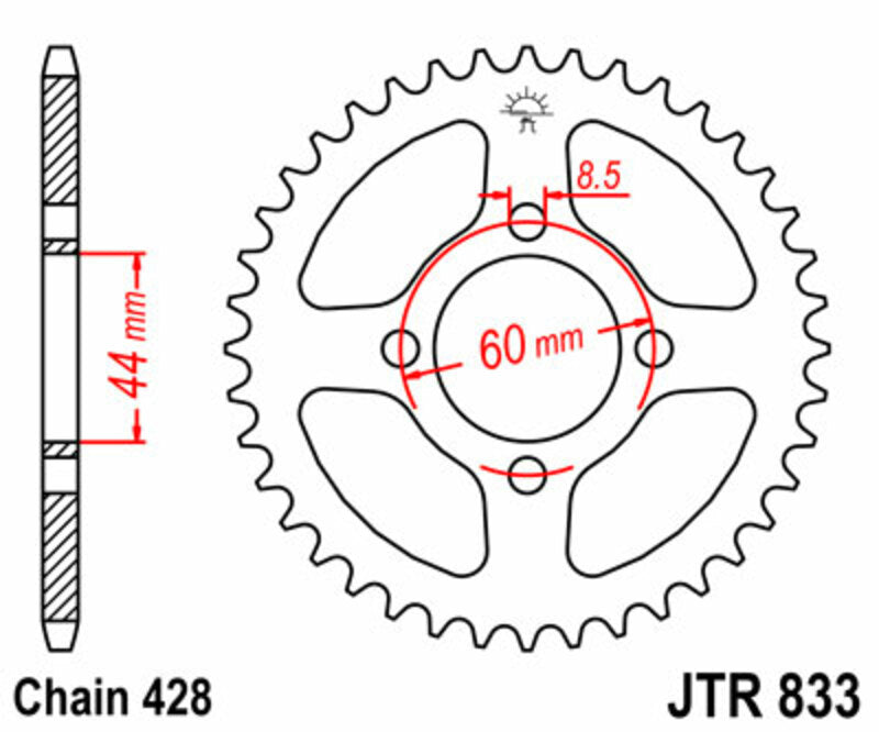 Roata dintata JT SPROCKETS JTR833.49 