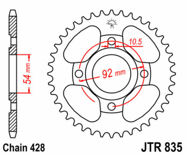 Roata dintata JT SPROCKETS JTR835.49 