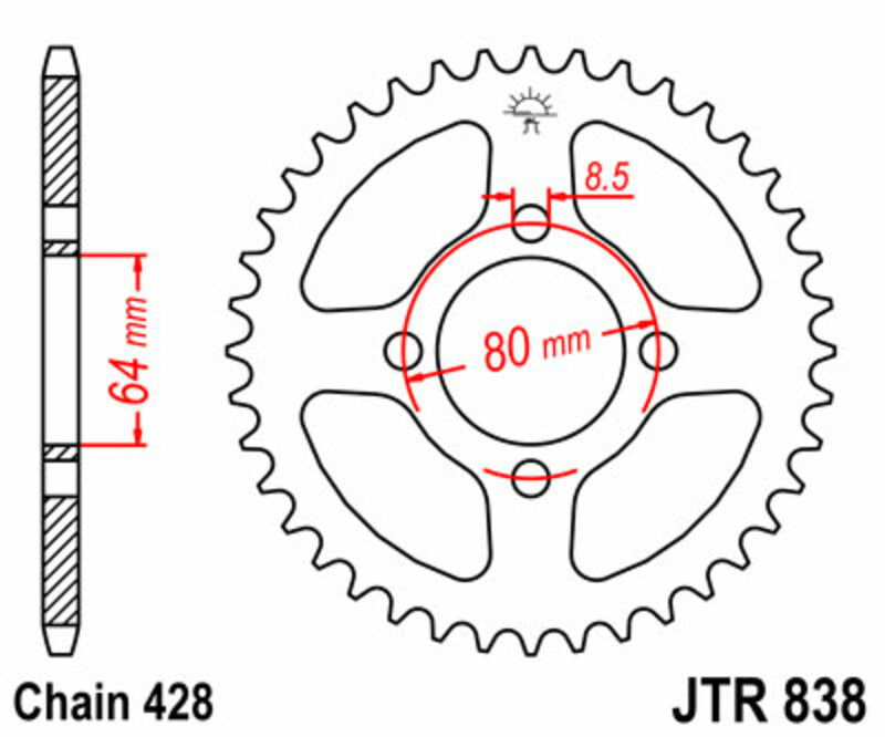 Roata dintata JT SPROCKETS JTR838.43 