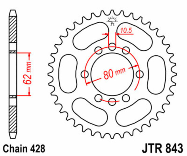 Roata dintata JT SPROCKETS JTR843.50 