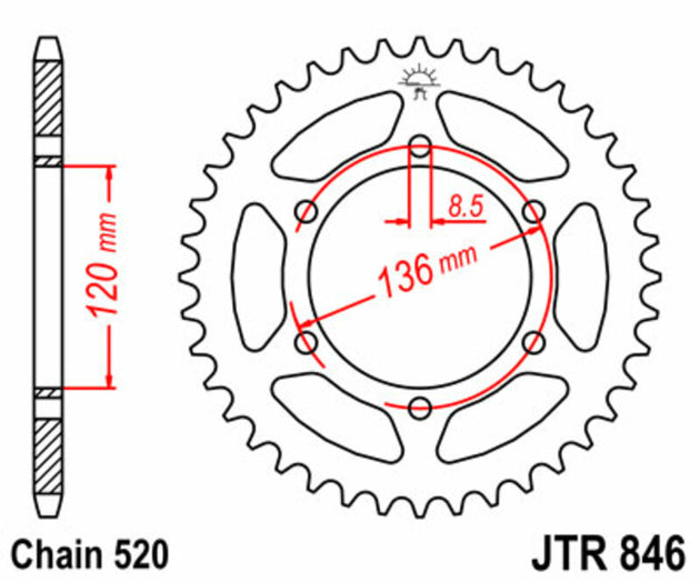 Roata dintata JT SPROCKETS JTR846.41 