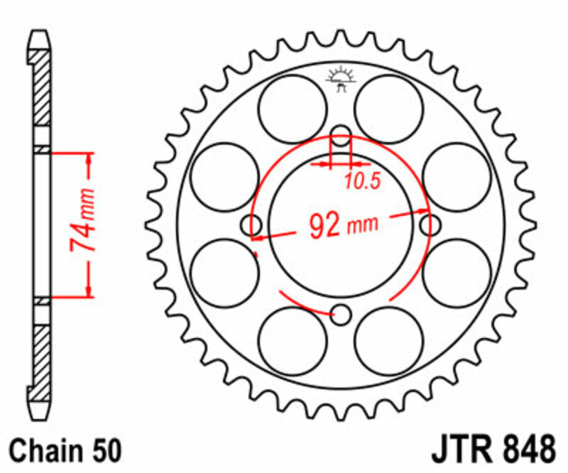 Roata dintata JT SPROCKETS JTR848.37 