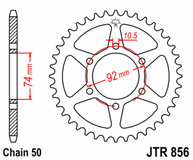 Roata dintata JT SPROCKETS JTR856.45 