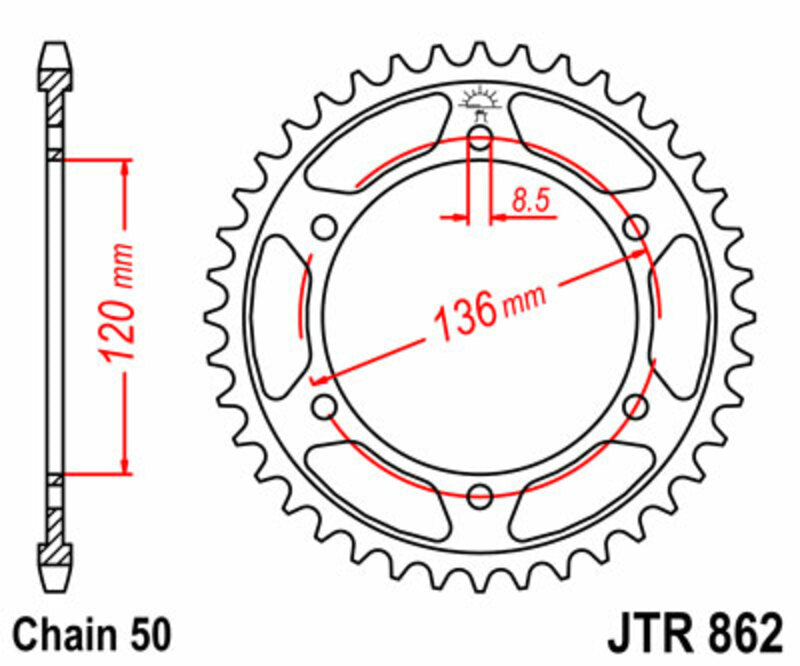 Roata dintata JT SPROCKETS JTR862.38 