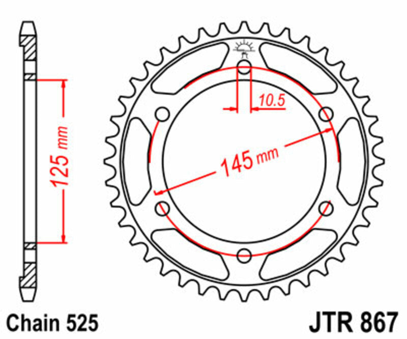 Roata dintata JT SPROCKETS JTR867.44 