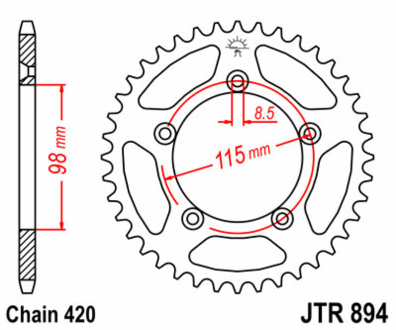 Roata dintata JT SPROCKETS JTR894.50 