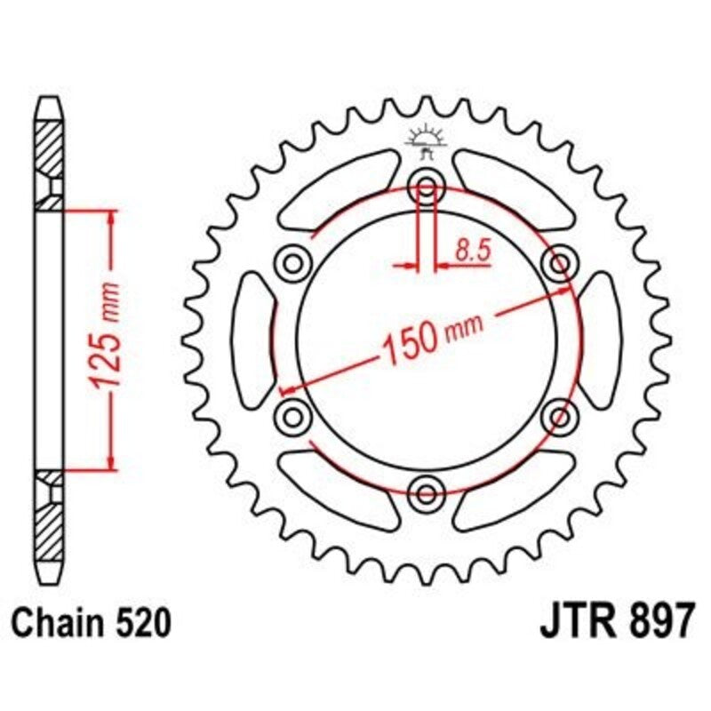 Roata dintata JT SPROCKETS JTR897.40ZBK 