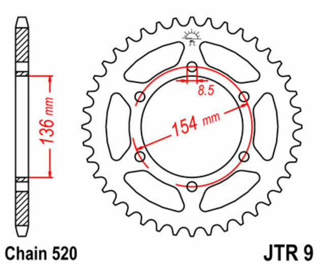 Roata dintata JT SPROCKETS JTR9.47 