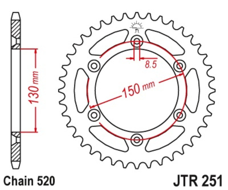 Roata dintata JT SPROCKETS JTR251.51SC 