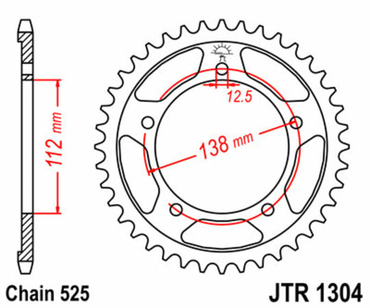 Roata dintata JT SPROCKETS JTR1304.42 