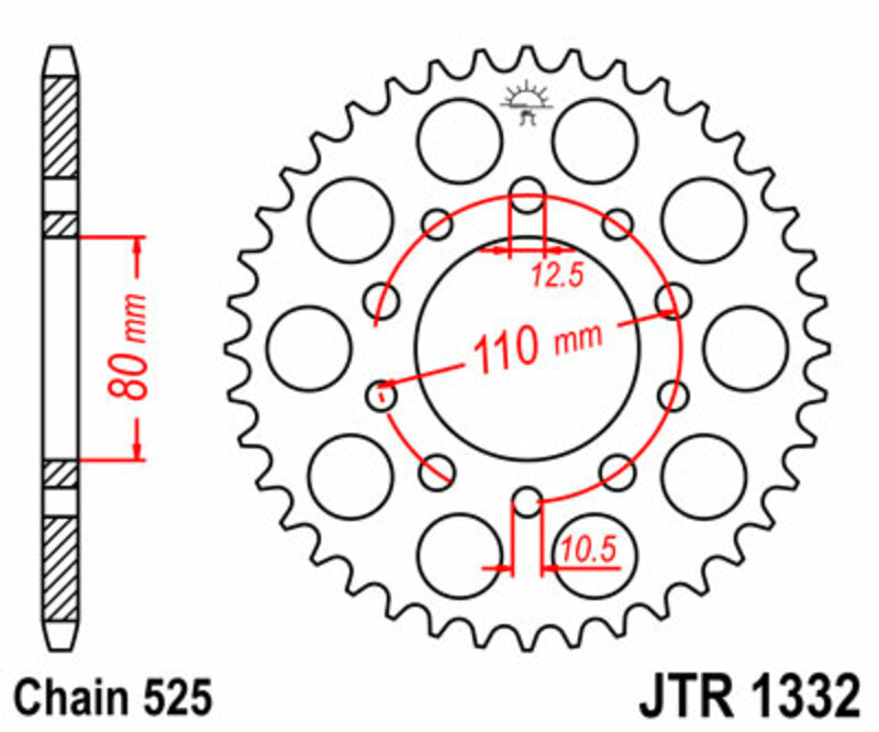 Roata dintata JT SPROCKETS JTR1332.44 