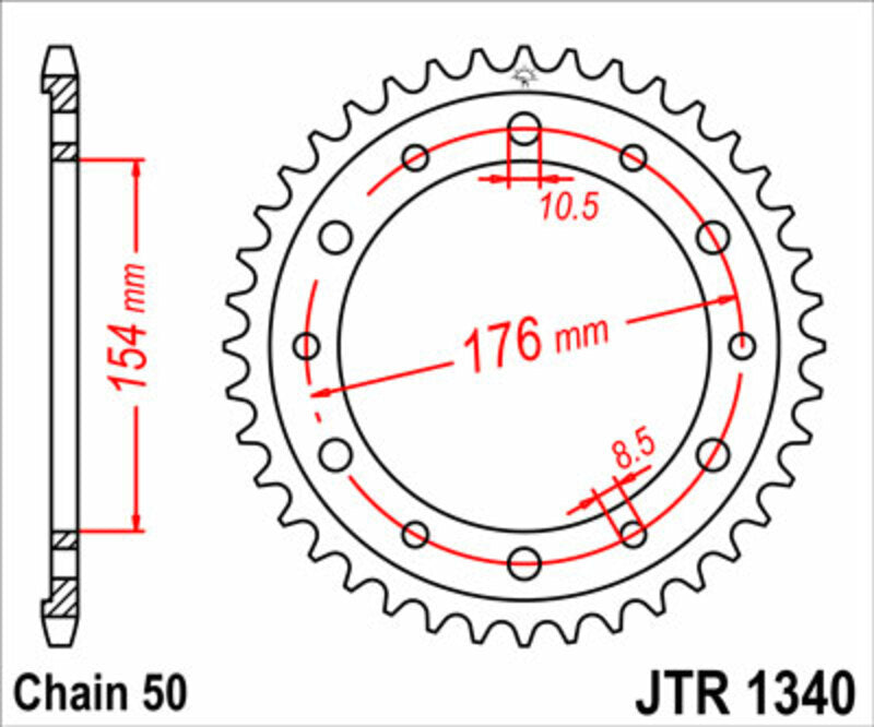 Roata dintata JT SPROCKETS JTR1340.45 