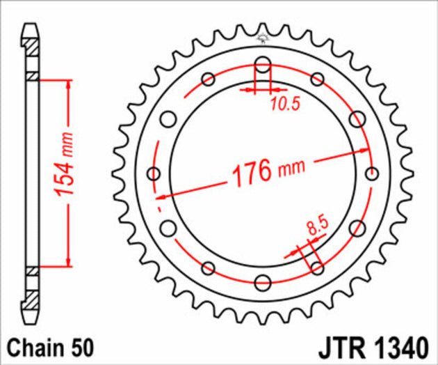 Roata dintata JT SPROCKETS JTR1340.45 