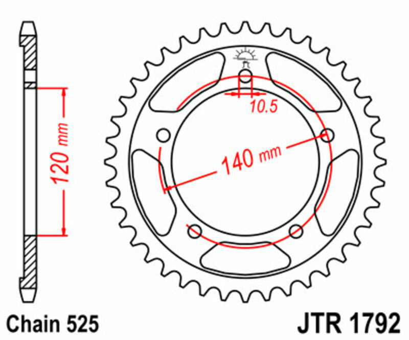 Roata dintata JT SPROCKETS JTR1792.48 